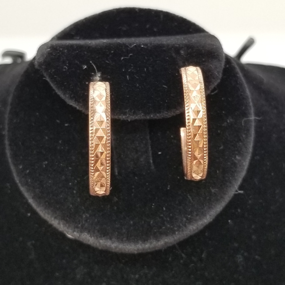 Copper Hoop Earrings w/ Surgical Steel Post Backs